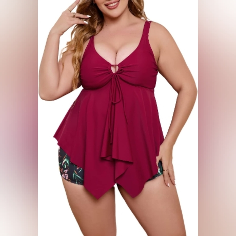 Nwt plus size flowy bathing suit top